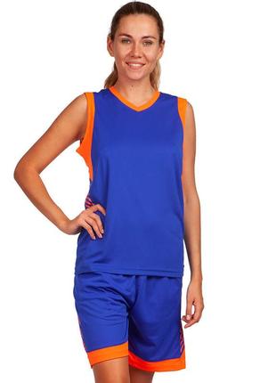 Форма баскетбольна жіноча ld-8217 l синьо-жовтогарячий (57506028)