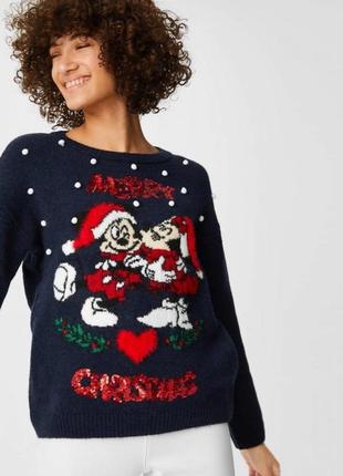 Yessica, вязаный женский свитер "merry christmas"