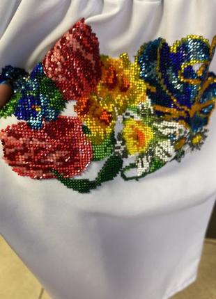 Вишиванка бісер бисер дівчинка девочка вишивка2 фото