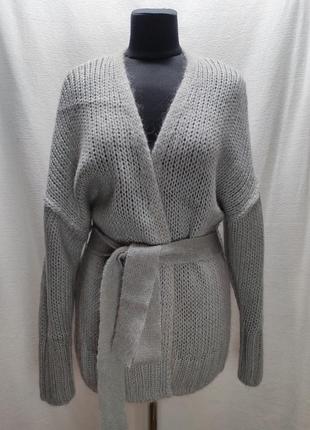 Zara, теплый женский пуловер на запах.1 фото