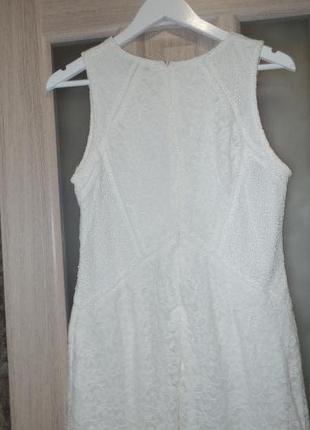 Нарядное гипюрове платье фирмы topshop р 12-14 в отл сост6 фото
