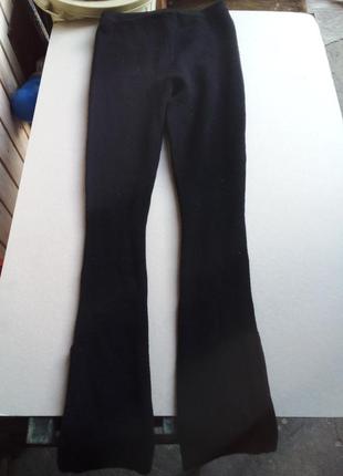 Штаны черные трикотажные  на резинке 40 шерсти3 фото