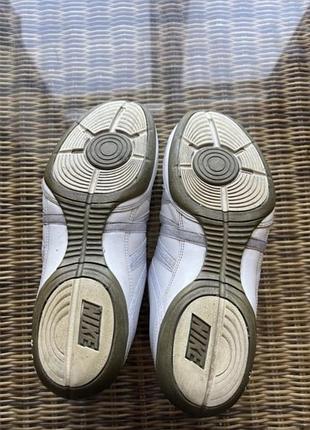 Кожаные кроссовки gray nike air оригинальные белые,5 фото