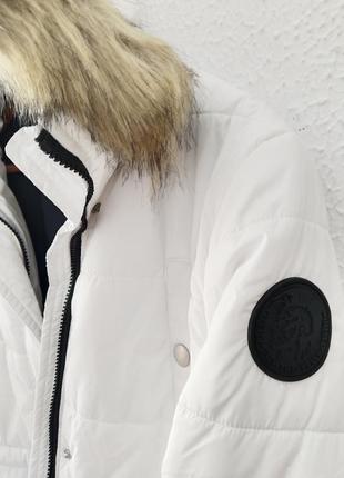 Зимняя стеганая белая куртка diesel9 фото