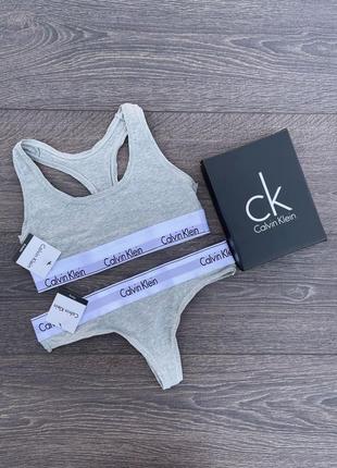 Комплект топ+стринги calvin klein3 фото