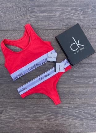 Комплект топ+стринги calvin klein4 фото