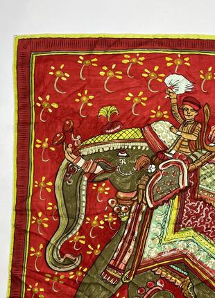 Коллекционный редкий шелковый платок hermes beloved india from hermes paris silk scarf 90x902 фото