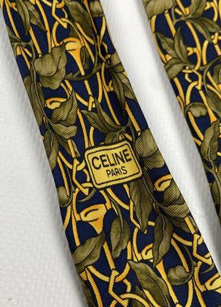 Оригінальна шовкова краватка галстук celine paris silk tie7 фото