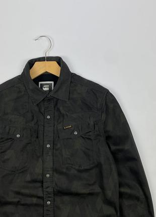 Оригинальная камо рубашка g-star raw cotton camo tailor longsleeve shirt4 фото