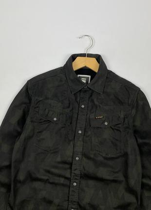 Оригинальная камо рубашка g-star raw cotton camo tailor longsleeve shirt2 фото