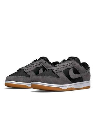 Чоловічі кросівки nike sb dunk low dark grey black данк кроссовки мужские