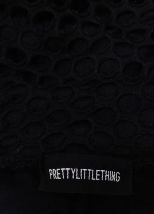 Черные шорты в сетку pretty little thing/шортики4 фото