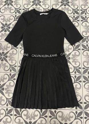 Calvin klein pleated dress online