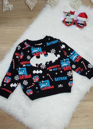 Primark теплий новорічний світшот batman на 2-3 роки