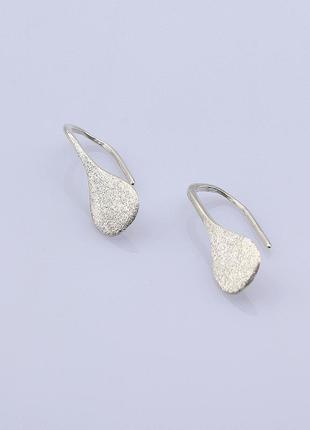 Серебряные серьги геометрия