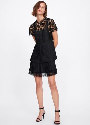Коктейльна сукня zara мереживна в стилі jean paul gaultier тренд2 фото