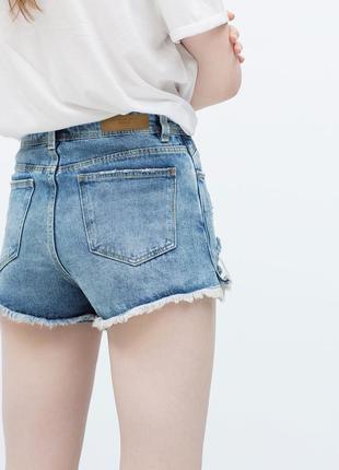 Короткие джинсовые шорты из денима от zara5 фото