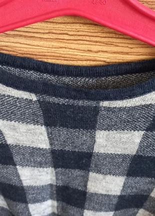 🧡 гарний кроп светр вкорочений в клітинку альпака вовна джемпер кофта пуловер світшот4 фото