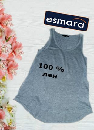 🌹🌹esmara лляна красива літня жіноча майка сизо сірого кольору s/м🌹🌹1 фото