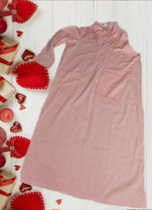 🌻🌻красивая женская ночная рубашка винтаж 80-х дл. рукав с кармашком абрикос китай🌻🌻