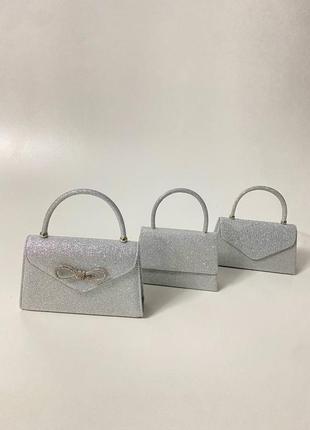 Сумка клатч нарядная с блестками стразами женская новогодняя свадебное