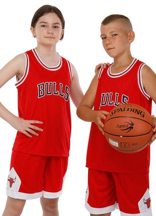 Форма баскетбольная детская nba bulls ba-9968 l красно-белый (57508695)