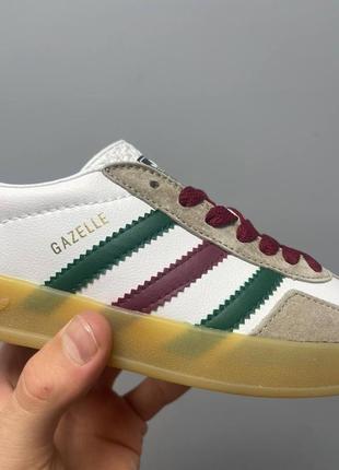 adidas gazelle silver green womens Gucci X ADIDAS GG Supreme Monogram Mens Gazelle Sneakers 10 Green Pink  Strata 1775269  FASHIONPHILE