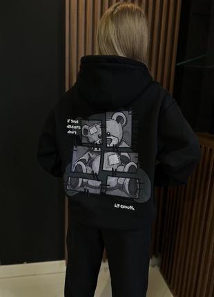 Костюм женский yep спортивный, черный, утепленный, размер s3 фото