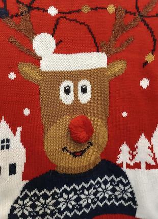 Новогодний свитер с оленем7 фото