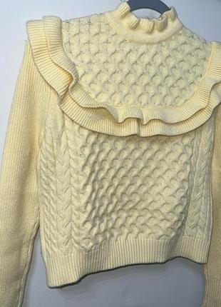 Тепла вʼязана кофта, светр з рюшами zara