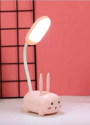 Настільна лампа 2191b, світлодіодний світильник(акумулятор 400mah/microusb/3w) pink