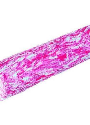 Роллер для йоги массажный fi-6981  60см розово-голубой (33508019)