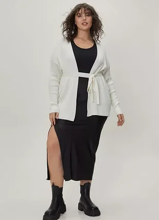 Вязаный кардиган с поясом размера l/xl от nasty gal