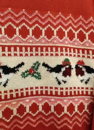 Новогодний свитер со снегирями4 фото