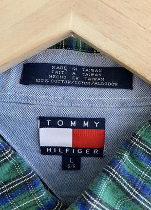 Винтажная оверсайз плотная твиловая рубашка tommy hilfiger relaxed fit винтаж 90 овершот в клетку твилл polo ralph lauren stussy levis l6 фото