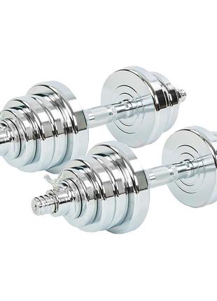 Гантели разборные ta-8054 12,5кг (пара) серебряный (56508170), fdso
