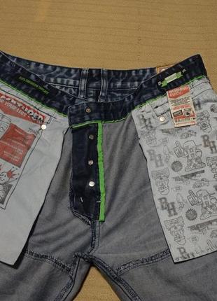 Классные фирменные джинсы анатомического кроя beck&hersey 100% timeworn threads carrot fit 34 l7 фото