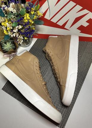 Оригинальные высокие кожаные кроссовки nike blazer mid9 фото