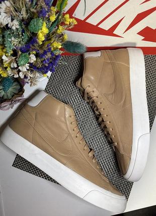 Оригинальные высокие кожаные кроссовки nike blazer mid8 фото