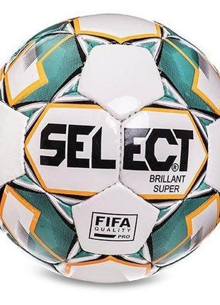 М'яч футбольний st brillant super fifa replica fb-2966 no5 біло-зелений (57508136)