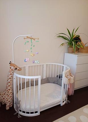 Кроватка трансформер 7в1 с маятником