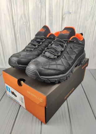 Кроссовки меррелл merrell ice cap work thermo black orange1 фото