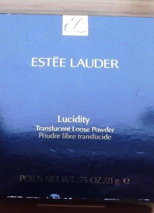 Прозрачная рассыпчатая светоотражающая пудра estee lauder lucidity translucent loose powder 032 фото