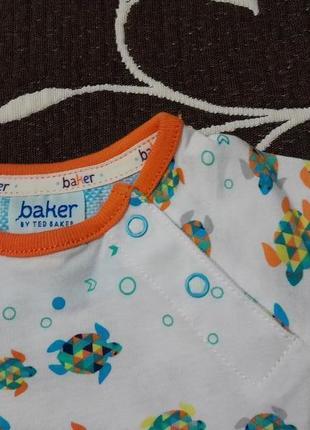 Бодик хлопковый на ребенка 0-3 месяцев, фирмы ted baker2 фото