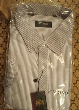 Тенниска в сиреневую клетку+полоска