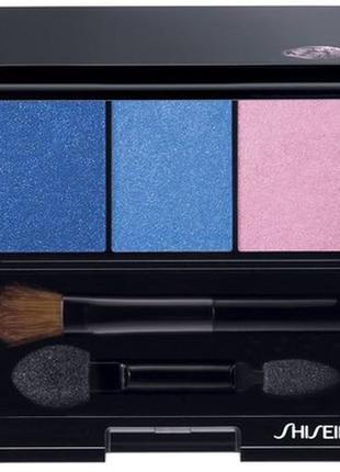 Трехцветные тени shiseido luminizing satin eye color trio тон bl310 punky blues тестер1 фото