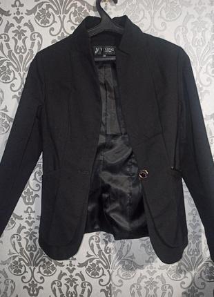 Черный пиджак, размер 444 фото