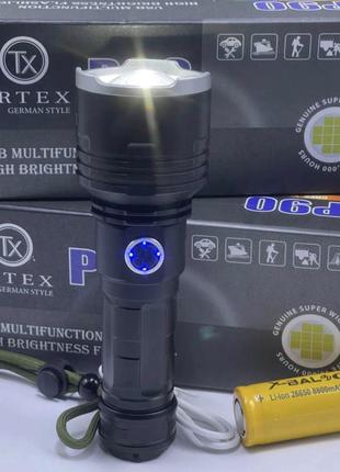 Ліхтарик  військово-тактичний ortex german style cree xhp90 ip67 usb 10000 lumenów 1 км2 фото