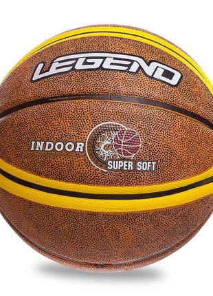 М'яч баскетбольний гумовий ba-1912 no7 коричневий (57430041)1 фото