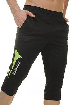 Шорты футболиста бриджи sports ld-9716 3xl черно-салатовый (57429321), no branding